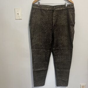 Forever‎ 21 Pants Women's Plus 2X Long Woven Stretch Snake Animal Print